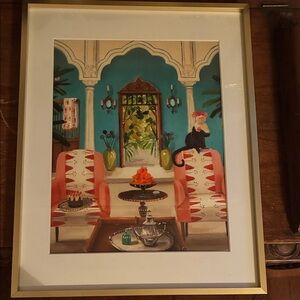Framed Vibrant Interior Scene Art Print